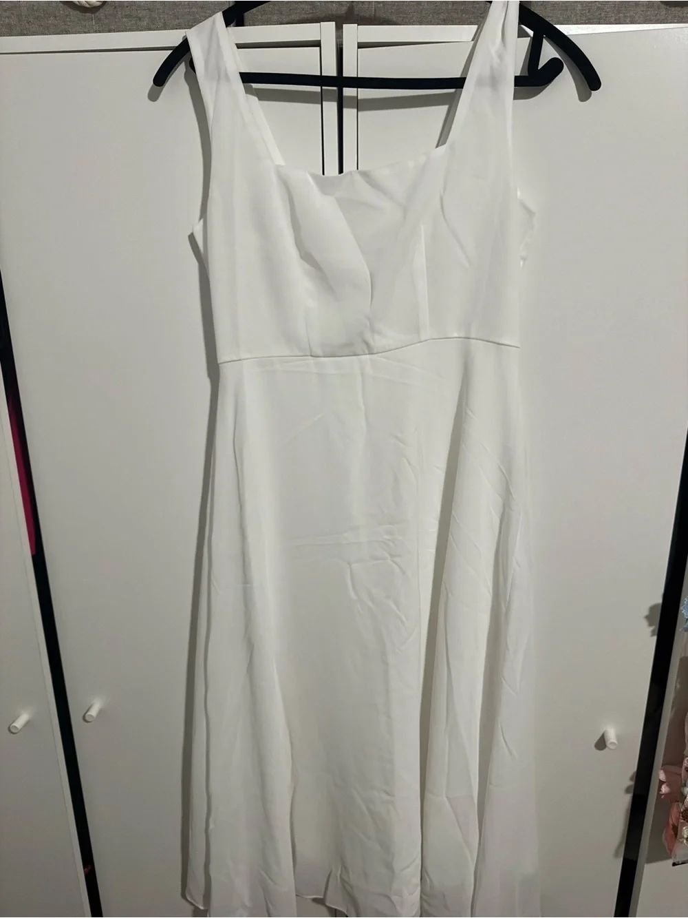 Commense White Square-Neck Flowing Midi Dress - Picture 2 of 4
